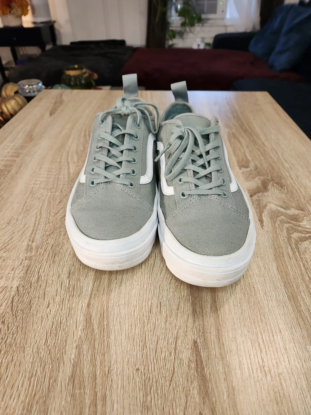 Vans Old Skool Platform Sneakers in Sage Green